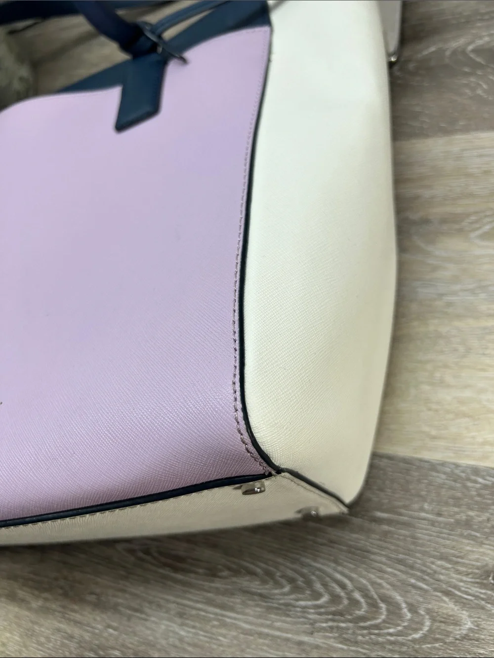 Kate Spade purple  color block tote bag